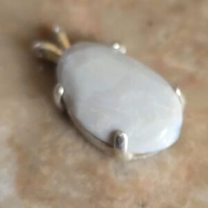 Elegant White Opal Pendant